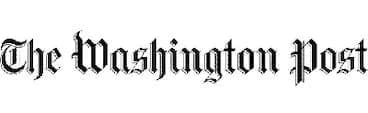 Logo of The Washington Post in black lettering.
