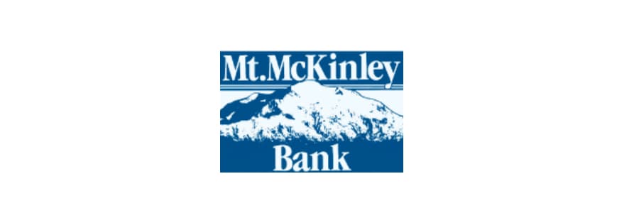 Logo of Mt. McKinley Bank featuring a mountain silhouette.